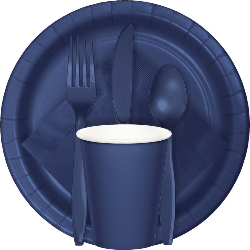 Creative Converting Navy Blue Paper Plates, 72 ct - Image 3